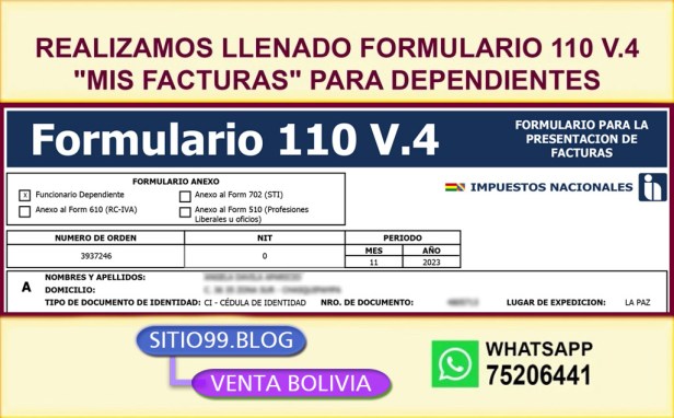 LLENADO DEL FORMULARIO 110 V.4 «MIS FACTURAS» PARA&nbsp;DEPENDIENTES
